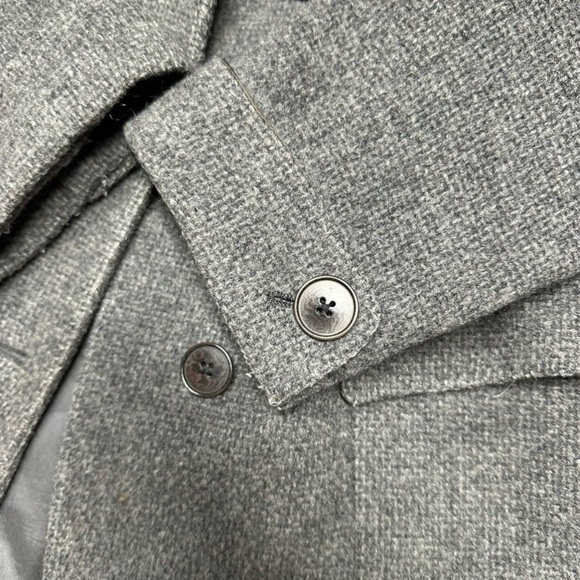 Giorgio Armani ~ Women’s Wool Mohair Alpaca Gray Trench Car Coat ~ Sz 8 ~ VTG - Picture 7 of 16